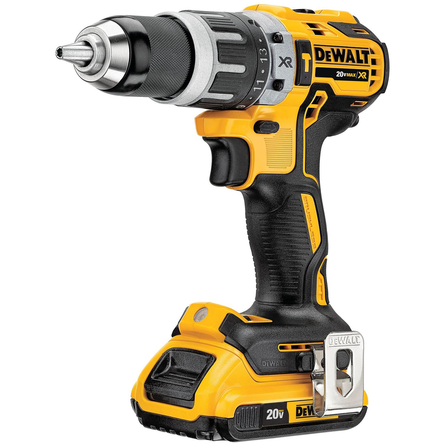 Kit Taladro Percutor 20V Max. XR 13mm 2 Bat. 2Ah - DeWALT - Herram.cl