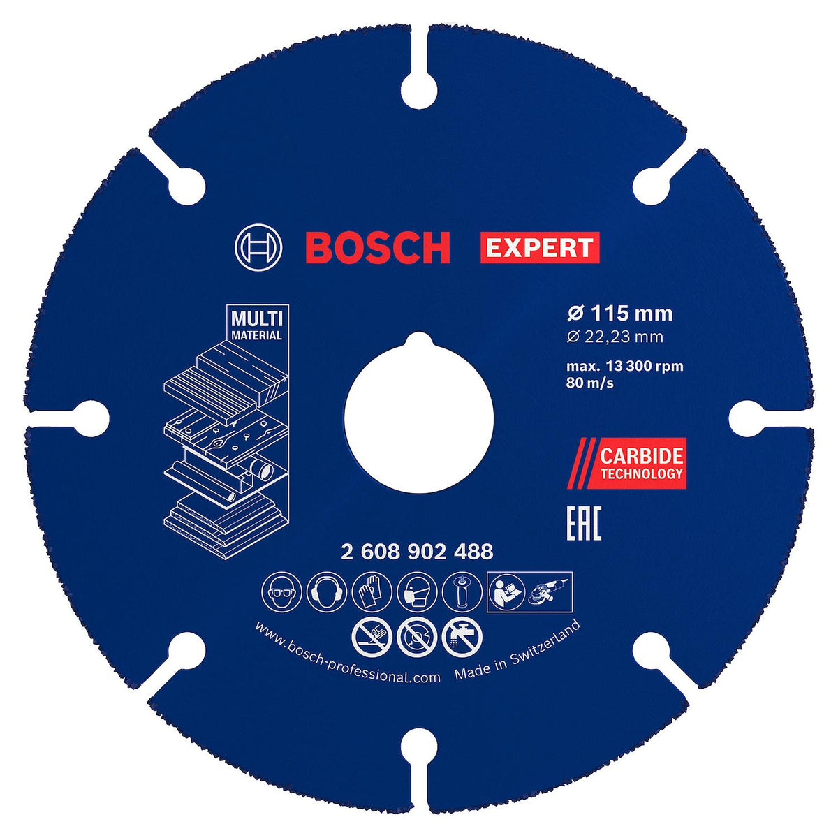 Disco Corte Bosch Expert Carbide Multi Material 115mm Amola - Herram.cl