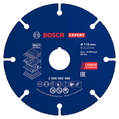 Disco Corte Bosch Expert Carbide Multi Material 115mm Amola - Herram.cl