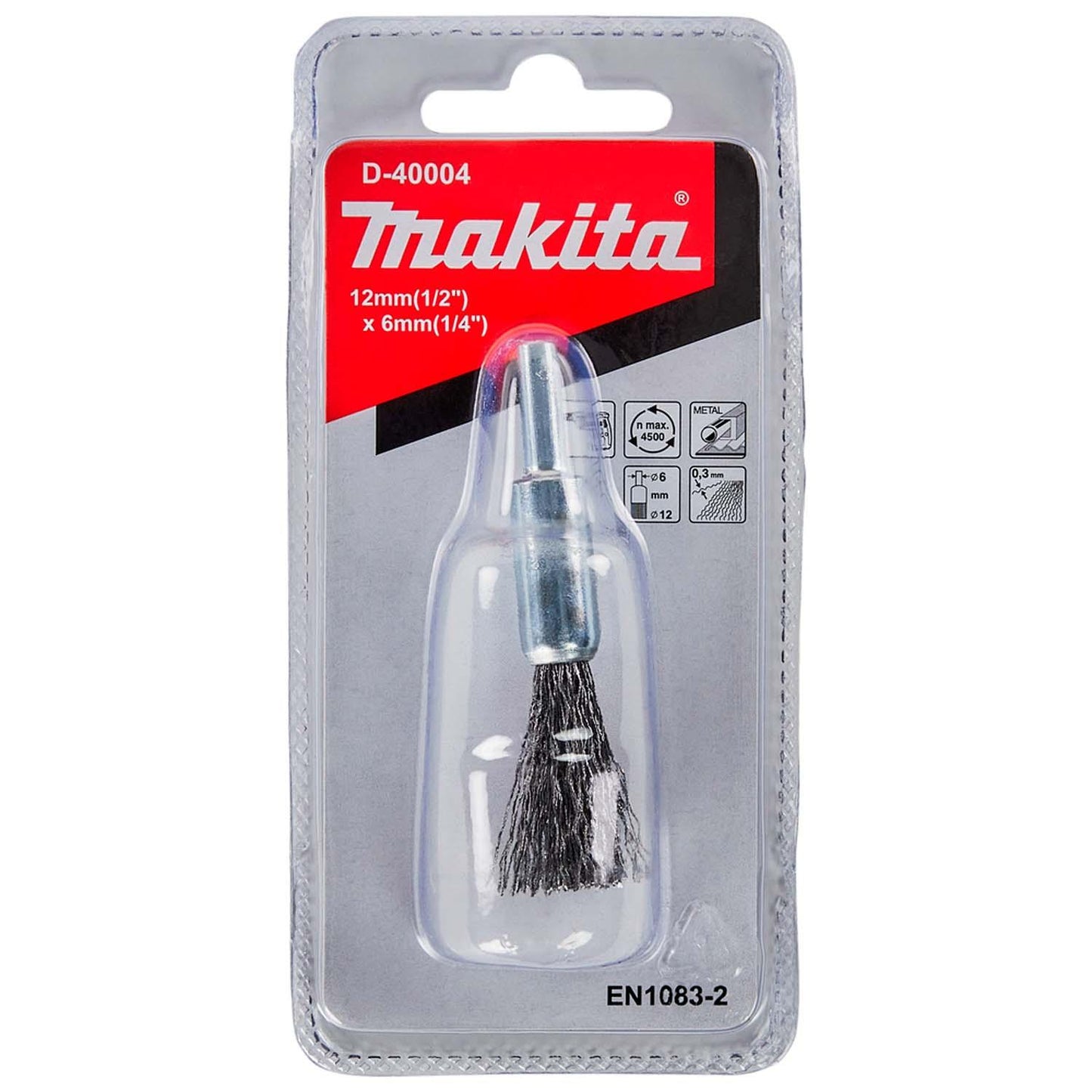 Grata Pincel Acero Ondulado 12mm (1/2'') Toma 1/4'' - Makita - Herram.cl