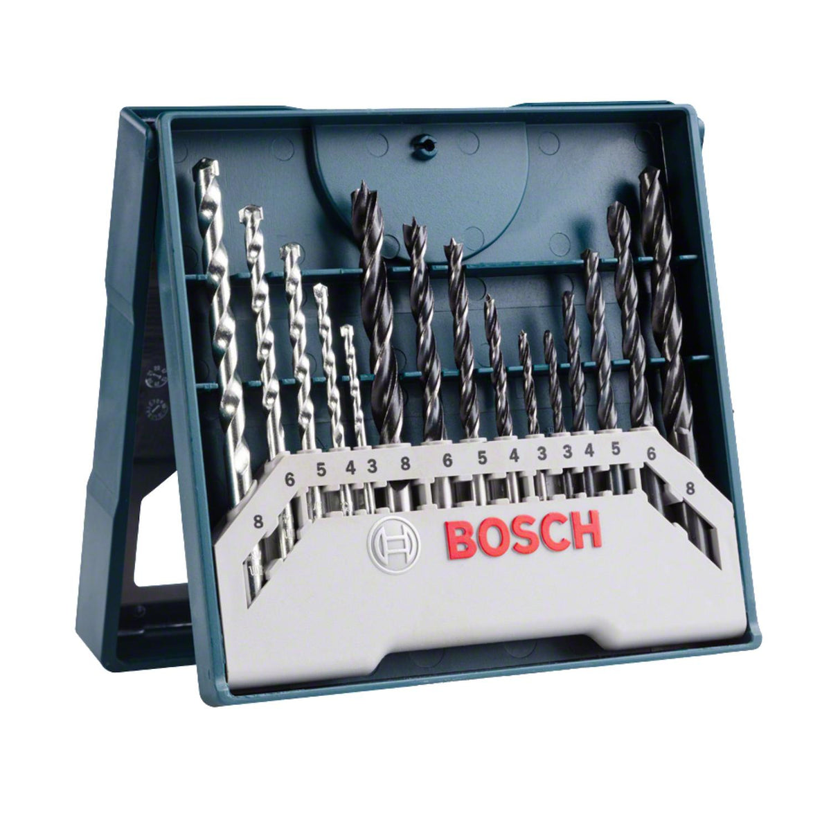 Set 15 Brocas Bosch Mini X-Line Metal Madera Concreto 3-8mm - Herram.cl