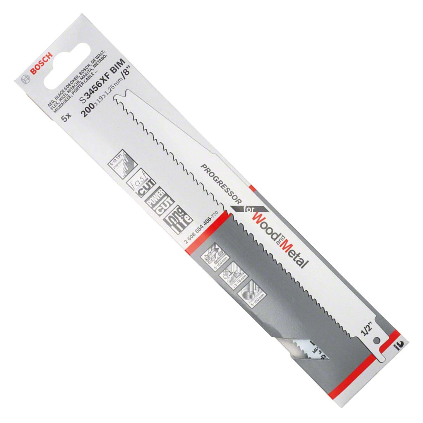 Hojas De Sierra Sable Heavy For Wood And Metal 200mm - Bosch - Herram.cl