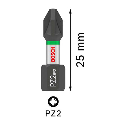 Puntas PRO Impact PZ2x25mm 25 Pzas - Bosch - Herram.cl