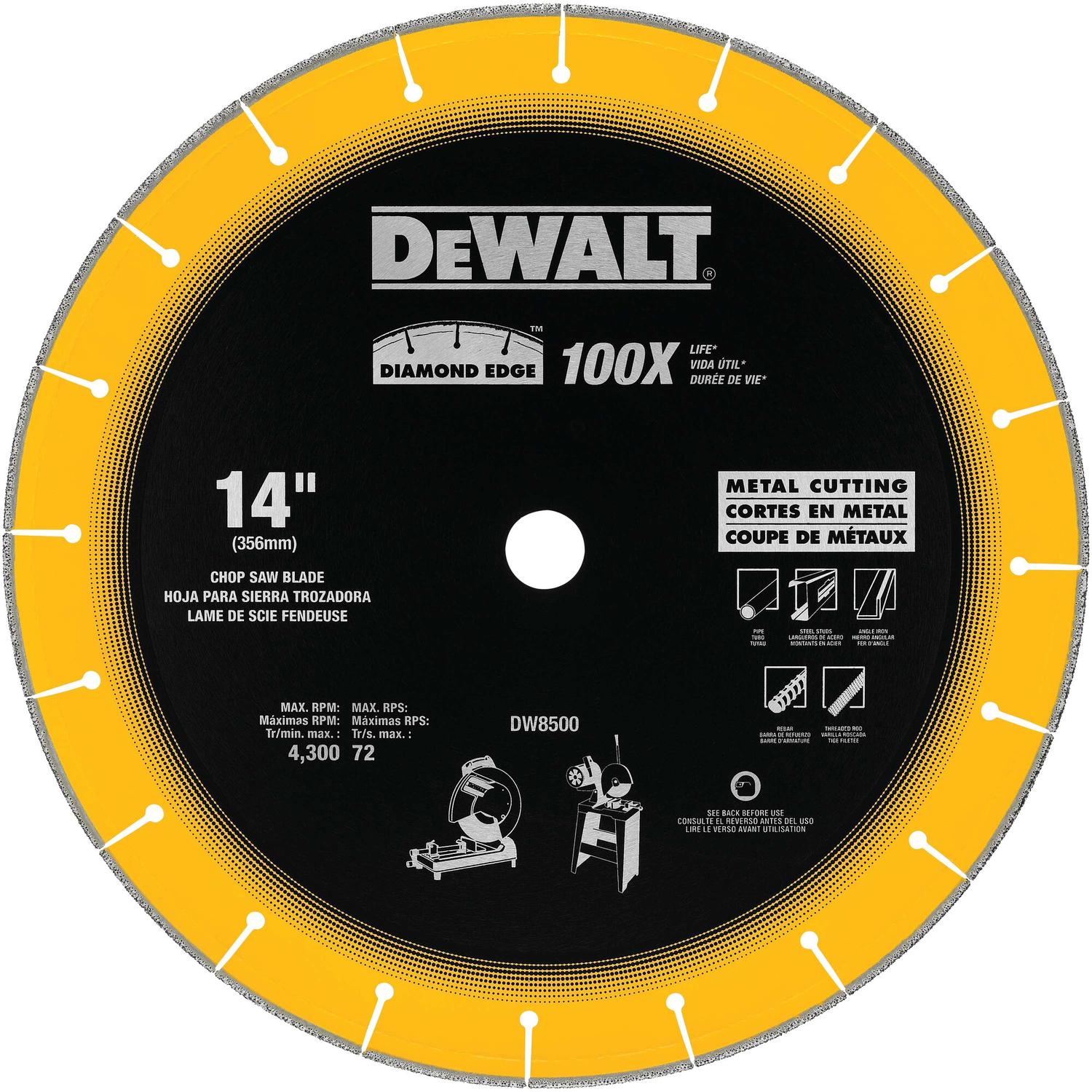 Disco Diamantado EXTREME METAL 14'' Eje 1'' - DeWALT - Herram.cl