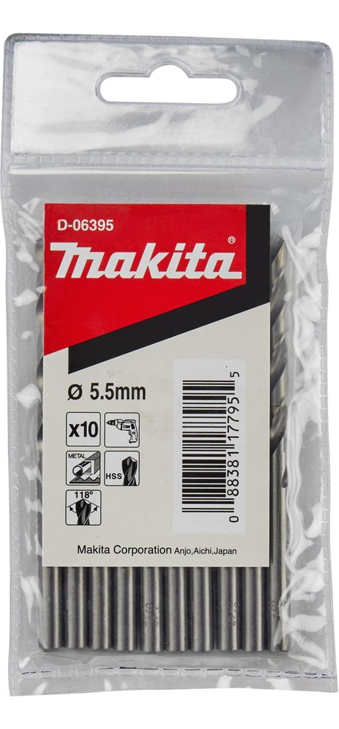 Pack 10 Brocas Para Metal HSS 5,5mm - Makita - Herram.cl