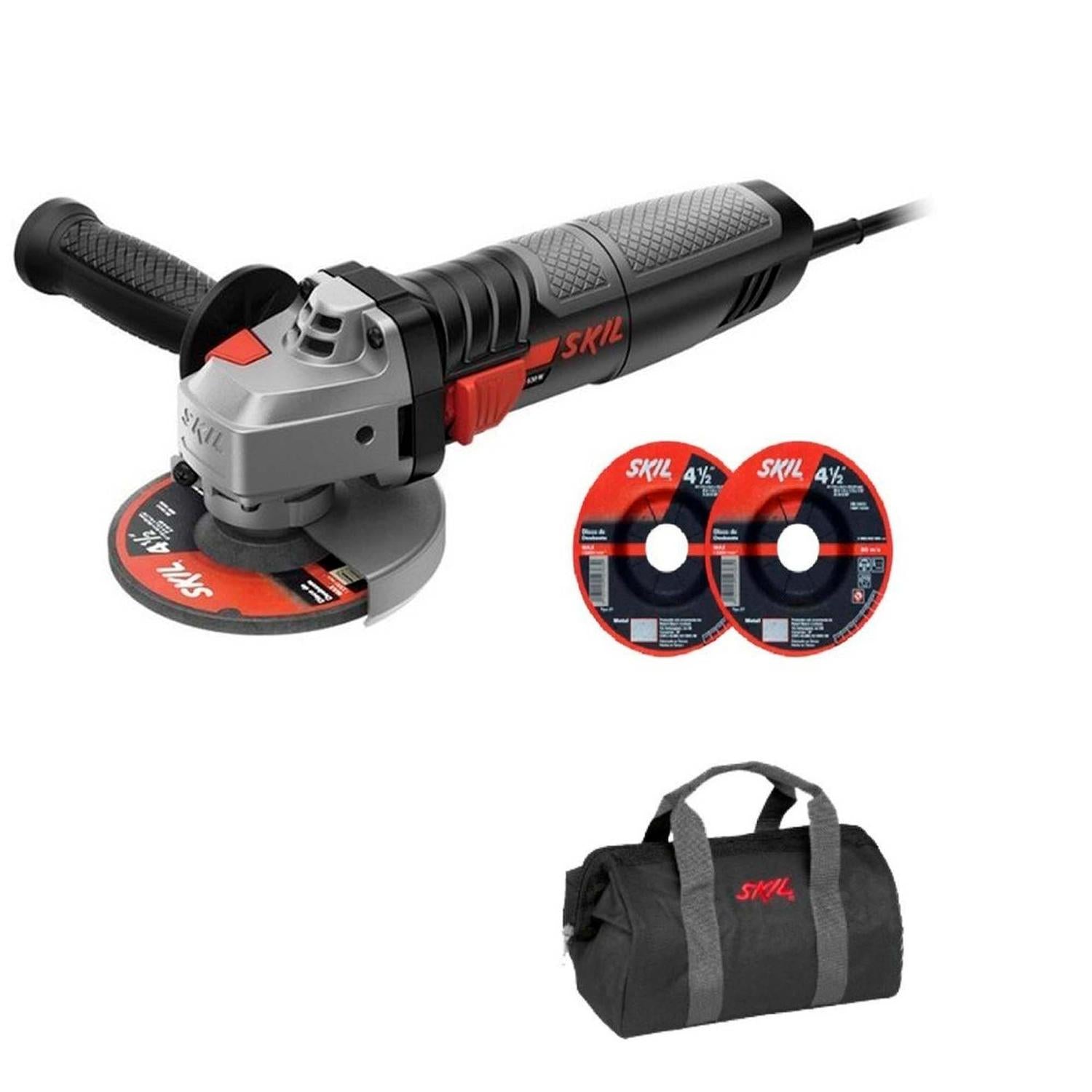 Esmeril Angular Skil De 4 - 1/2'' 9004 830W 2 Discos y 1 Bolso - Herram.cl