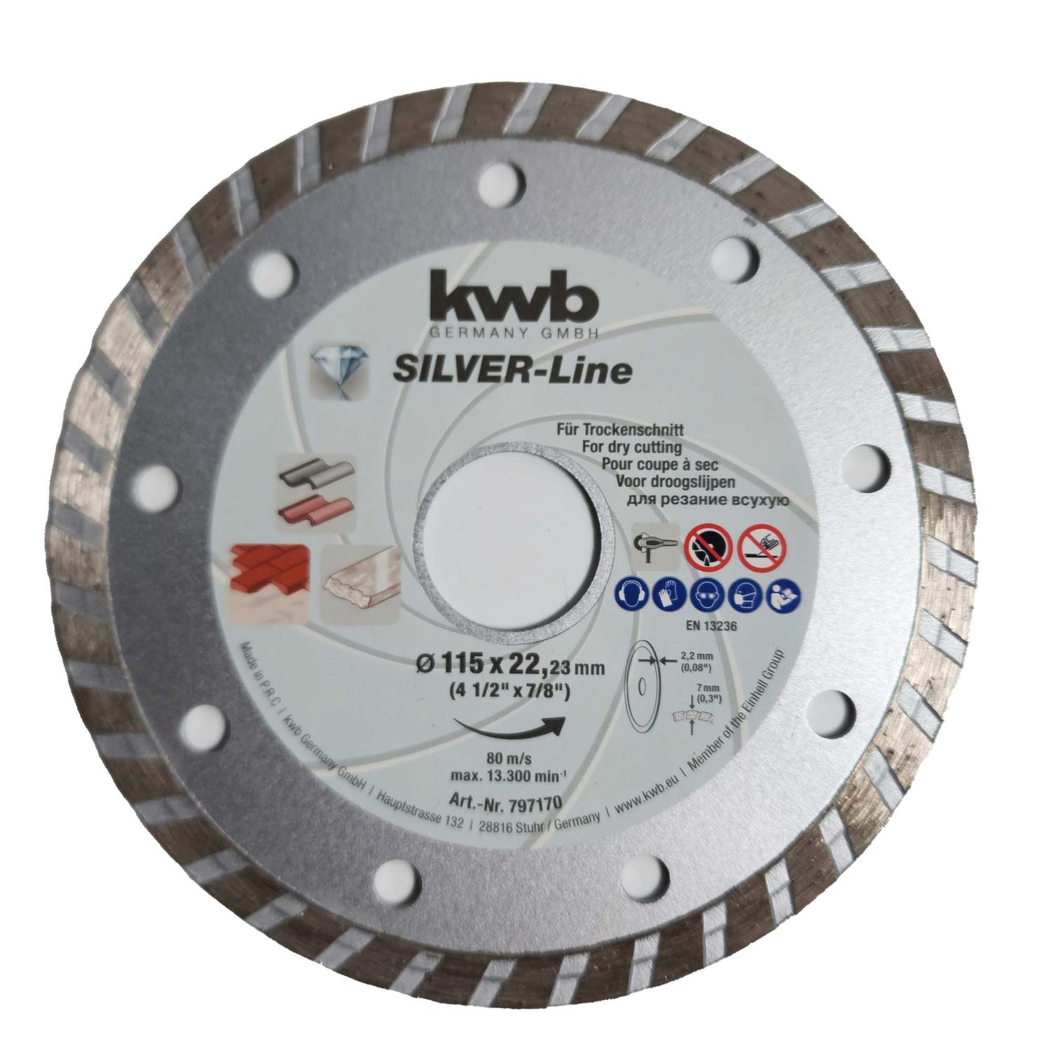 Disco Diamantado Turbo Continuo 4 - 1/2''x2,2mm - KWB - Herram.cl
