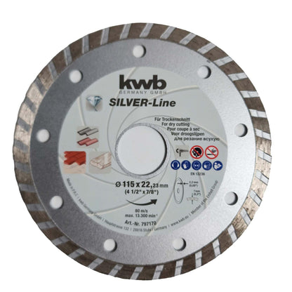 Disco Diamantado Turbo Continuo 4 - 1/2''x2,2mm - KWB - Herram.cl