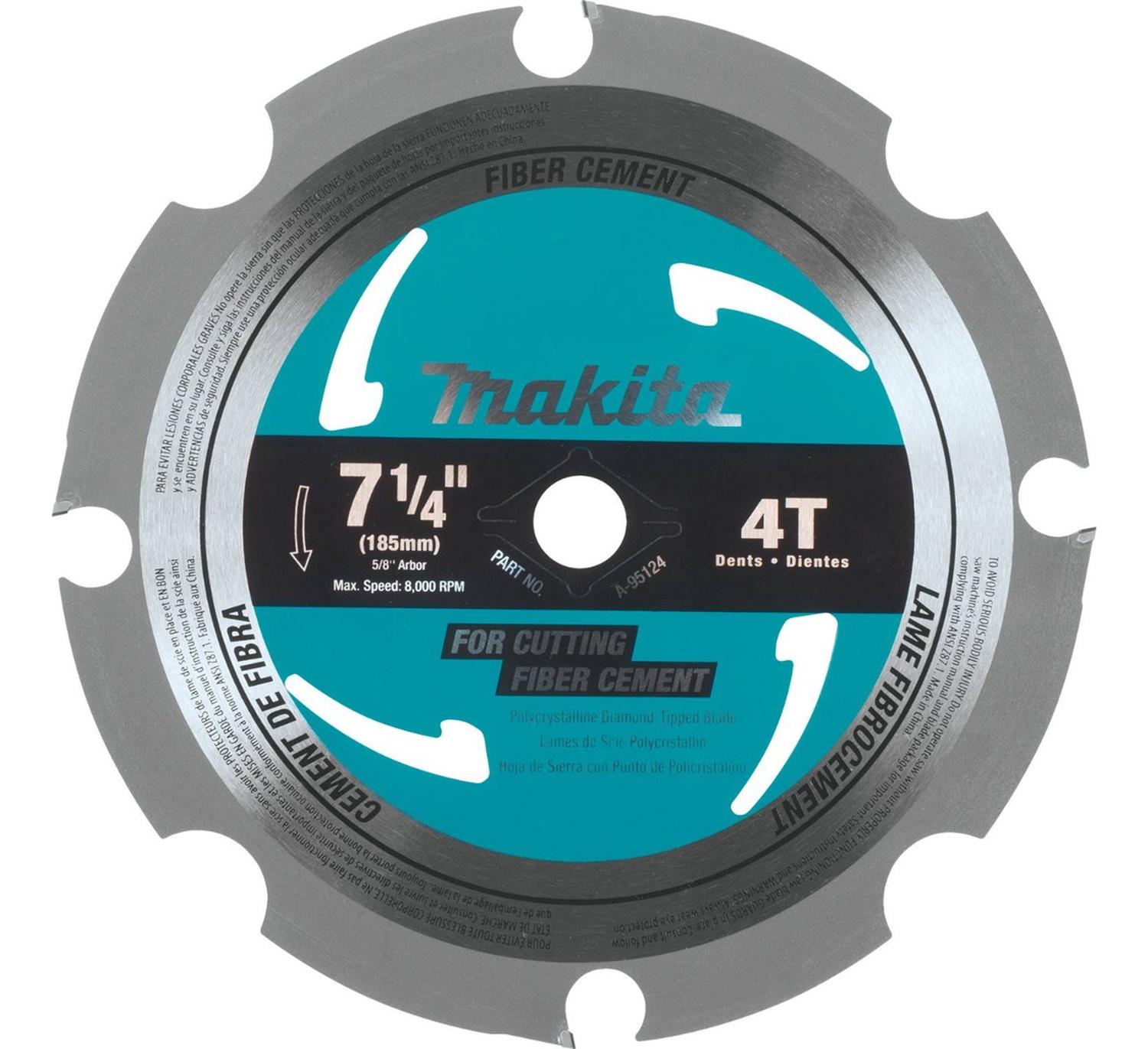 Disco Sierra Circular Para Fibrocemento 7 - 1/4'' Eje 5/8'' 4 D - Makita - Herram.cl