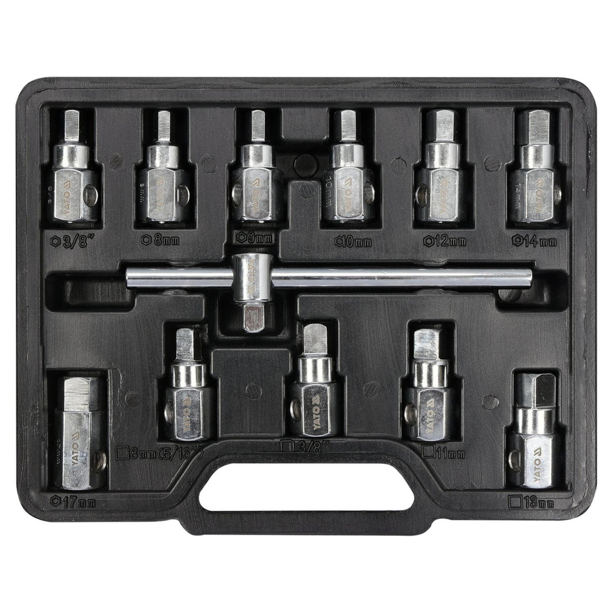 Juego 12 Llaves Tapón de Cárter Yato YT-0600 Vaciado Aceite - Herram.cl