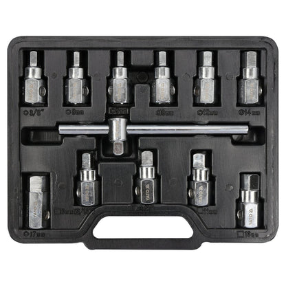 Juego 12 Llaves Tapón de Cárter Yato YT-0600 Vaciado Aceite - Herram.cl