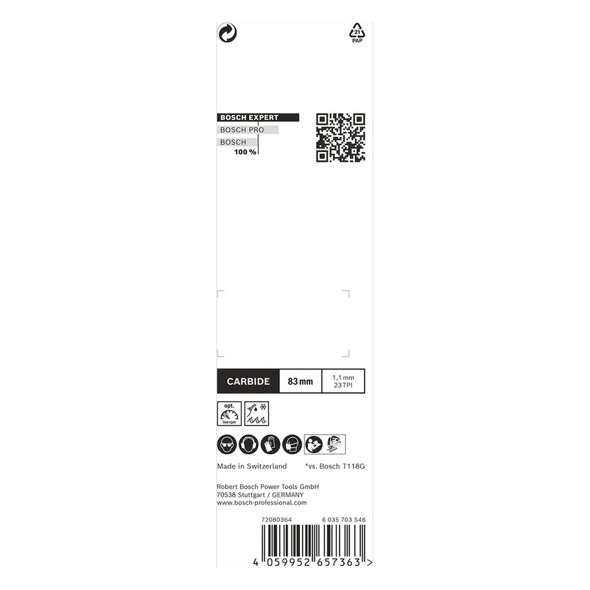 Hoja Caladora Bosch Expert T118AHM Inox Metal Fino 2 Piezas - Herram.cl