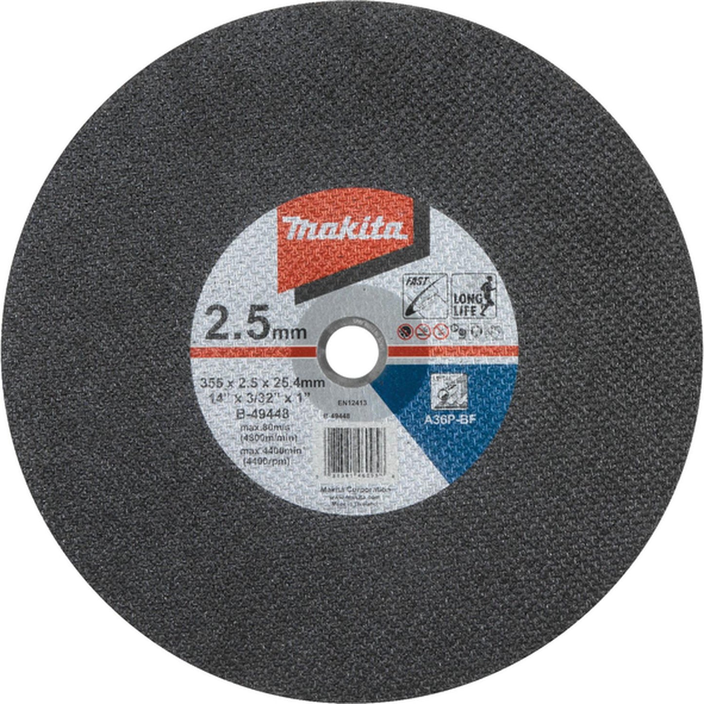 Disco Corte Metal Para Tronzadora 14''x2.5x25.4mm - Makita - Herram.cl