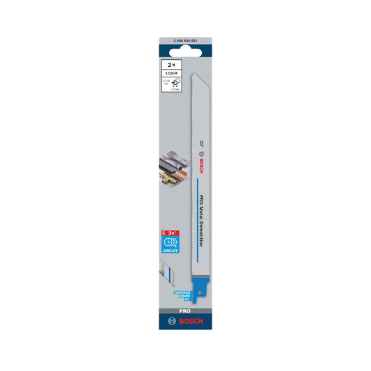 Hoja de sierra sable PRO Metal Demolition 225mm 2 Pzas - Bosch - Herram.cl