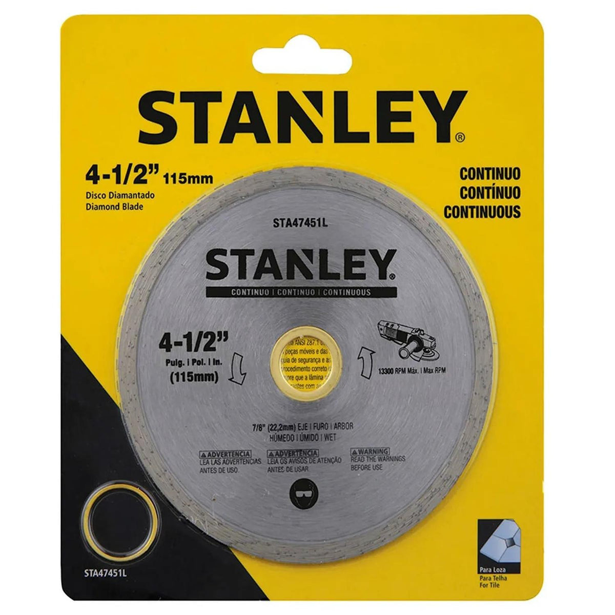 Disco Diamantado Continuo 4-1/2'' Stanley STA47451L - Herram.cl