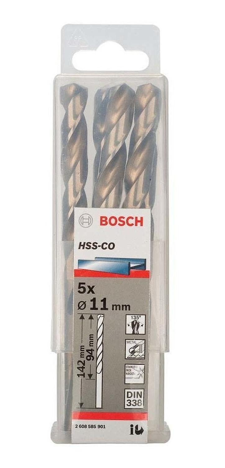Pack 5 Brocas Para Metal HSS - Co 11mm (cobalto) - Bosch - Herram.cl