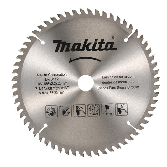 Disco De Sierra Para Aluminio 7 - 1/4'' Eje 20mm 60 D - Makita - Herram.cl