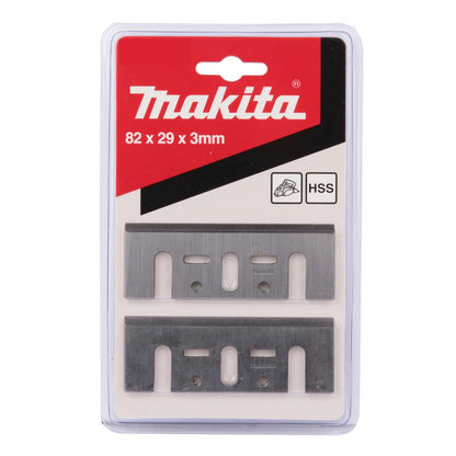 2 Cuchillos Cepillo HSS Afilable 82mm - Makita - Herram.cl