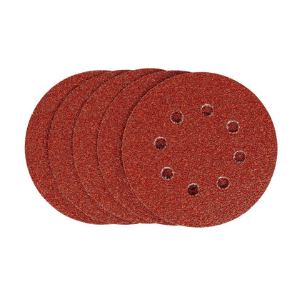 Set Discos Lija Stanley 125mm Roto-Orbital Velcro x5 - Herram.cl