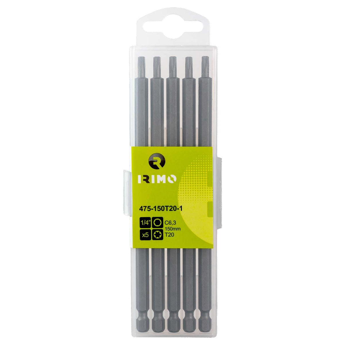 Puntas De Atornillar TORX T20x150mm 5 Pzas - Irimo - Herram.cl