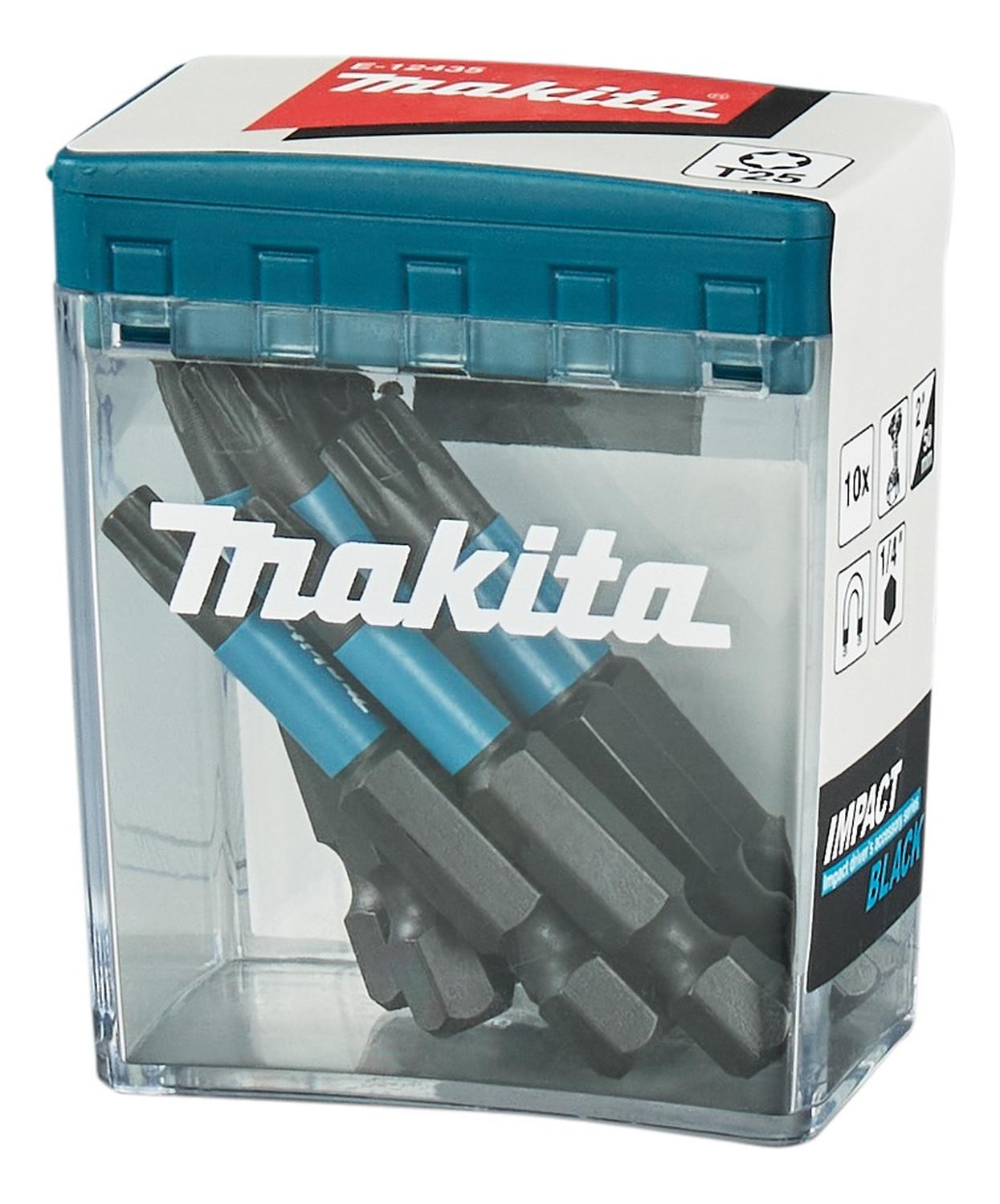 Pack 10 Puntas Impact Black T25 - 50mm - Makita - Herram.cl