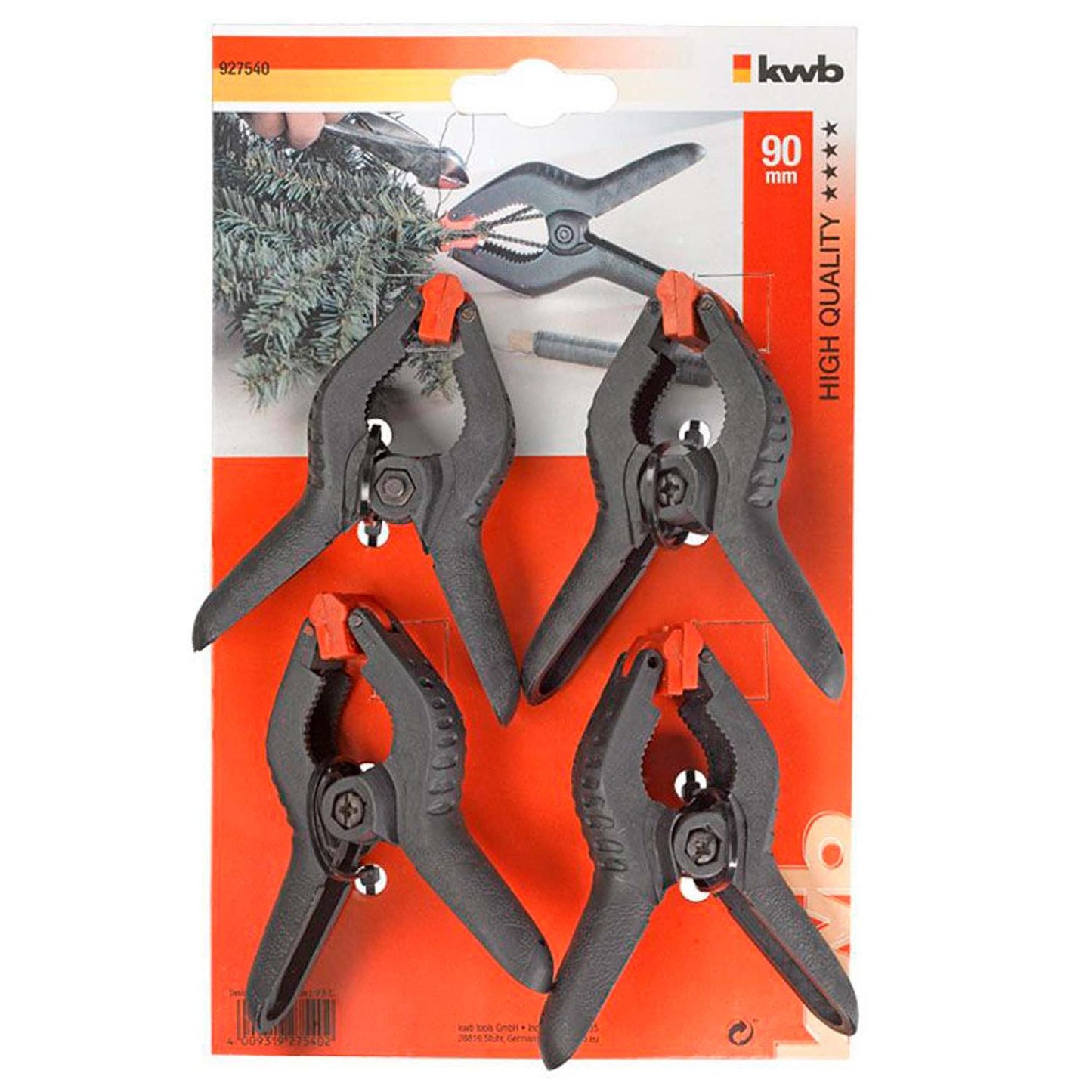 Set Pinzas de Muelle 30x90mm Fijacion Rapida 4 Pzas - kwb - Herram.cl