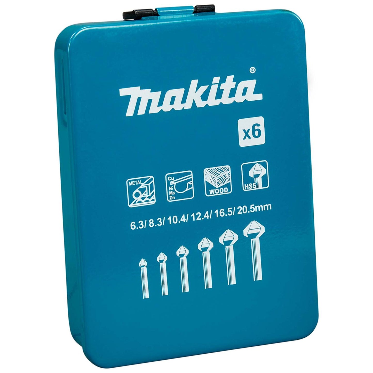 Juego De Avellanadores HSS 6.3 - 20.5mm / 6 Pzas. - Makita - Herram.cl
