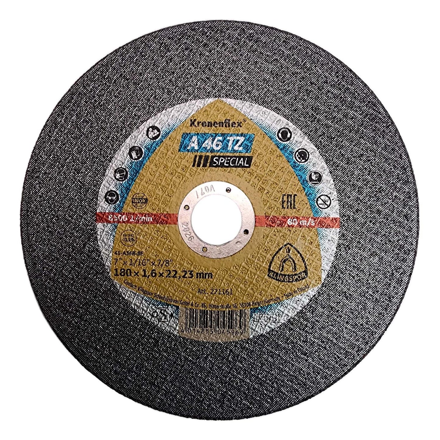 Disco de Corte A 46 TZ Special Inox 7'' x1.6mm - klingspor - Herram.cl
