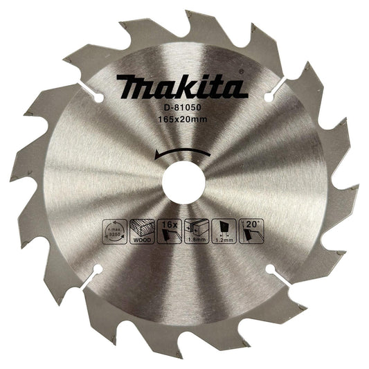 Disco Sierra Madera 6-1/2'' 16D Makita D-81050 - Herram.cl
