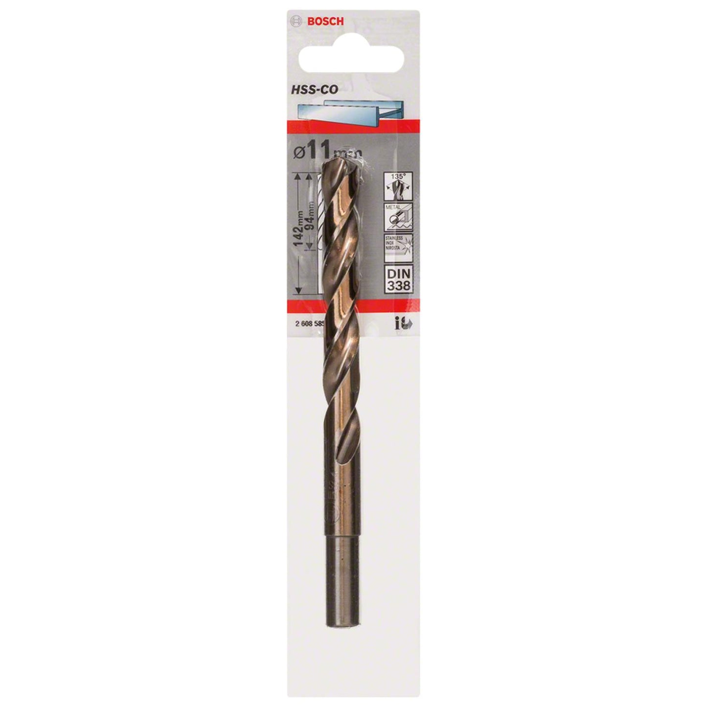 Broca Metal HSS - Co 11.0mm - Blister - Bosch - Herram.cl