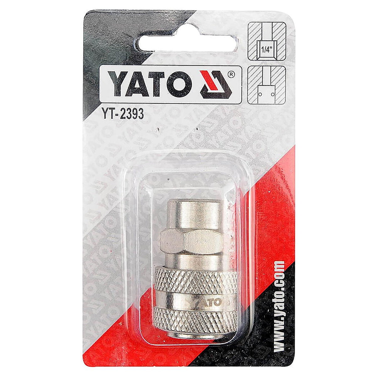 Acople Rápido YATO Neumático 1/4" Rosca G1/4 GRD Niquelado - Herram.cl
