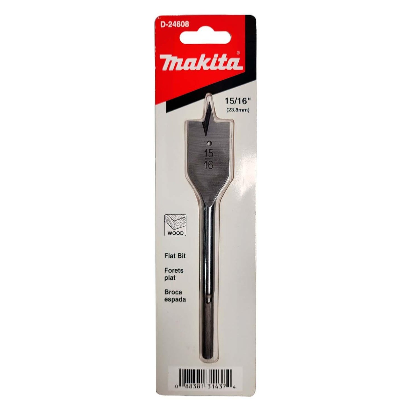 Broca Paleta 15/16''x6'' (23.8x152 mm) - Makita - Herram.cl