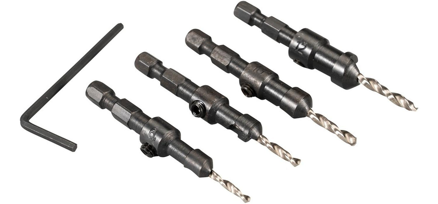 Set 4 Pzs Broca Avellanado 6, 8, 10, 12mm Cortas Makita - Herram.cl
