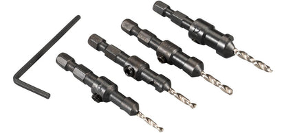 Set 4 Pzs Broca Avellanado 6, 8, 10, 12mm Cortas Makita - Herram.cl