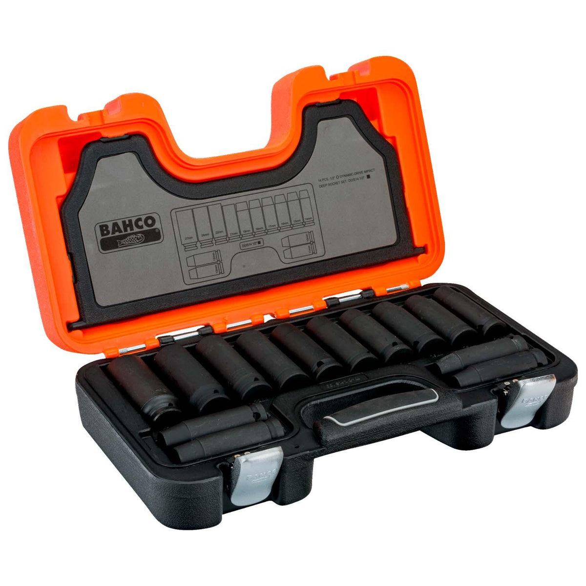 Juego Dados de Impacto Largo 1/2'' Bahco DD/S14 14 Pzs - Herram.cl