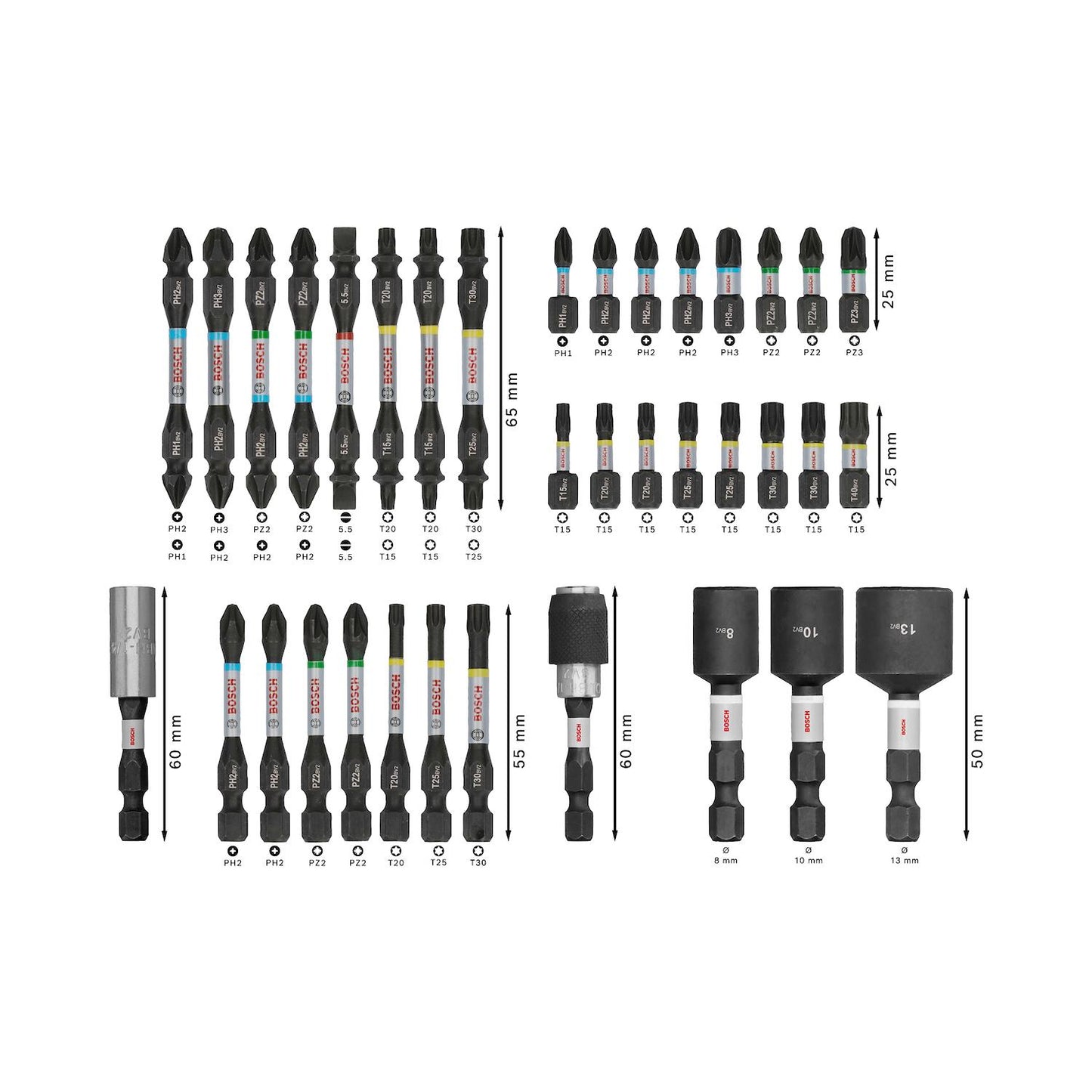 Kit De Puntas PRO Impact Pick+Click 36 Pzas - Bosch - Herram.cl