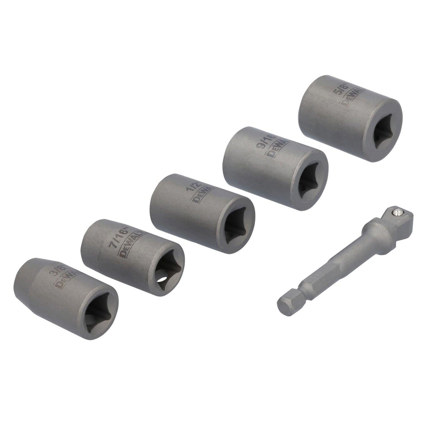 Juego Dados MAXFIT - ULTRA Cuadrante de 3/8'' 6 Pzas - DeWALT - Herram.cl