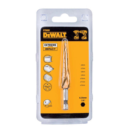 Broca Escalonada EXTREME 6 - 12mm - Hex 1/4'' - DeWALT - Herram.cl