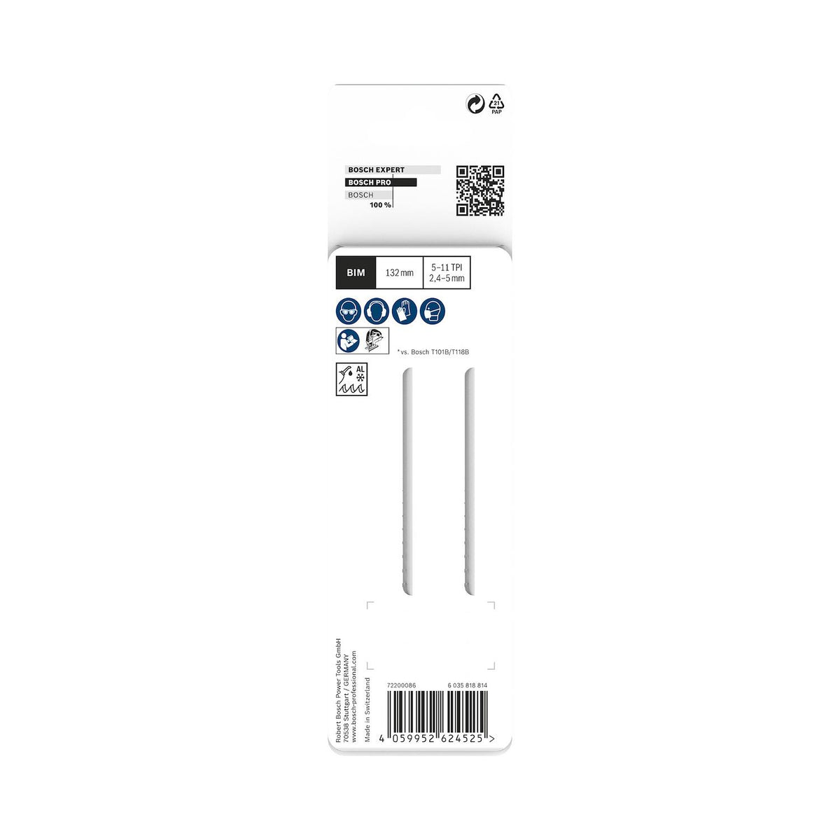 Hoja Sierra Caladora Bosch Multimaterial PRO T345XF 2un - Herram.cl