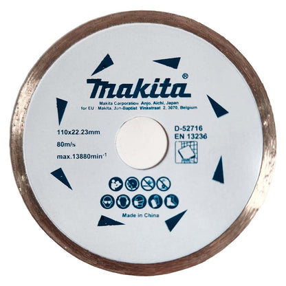 Disco Diamantado Continuo 110x22,23mm Porcelanato - Makita - Herram.cl