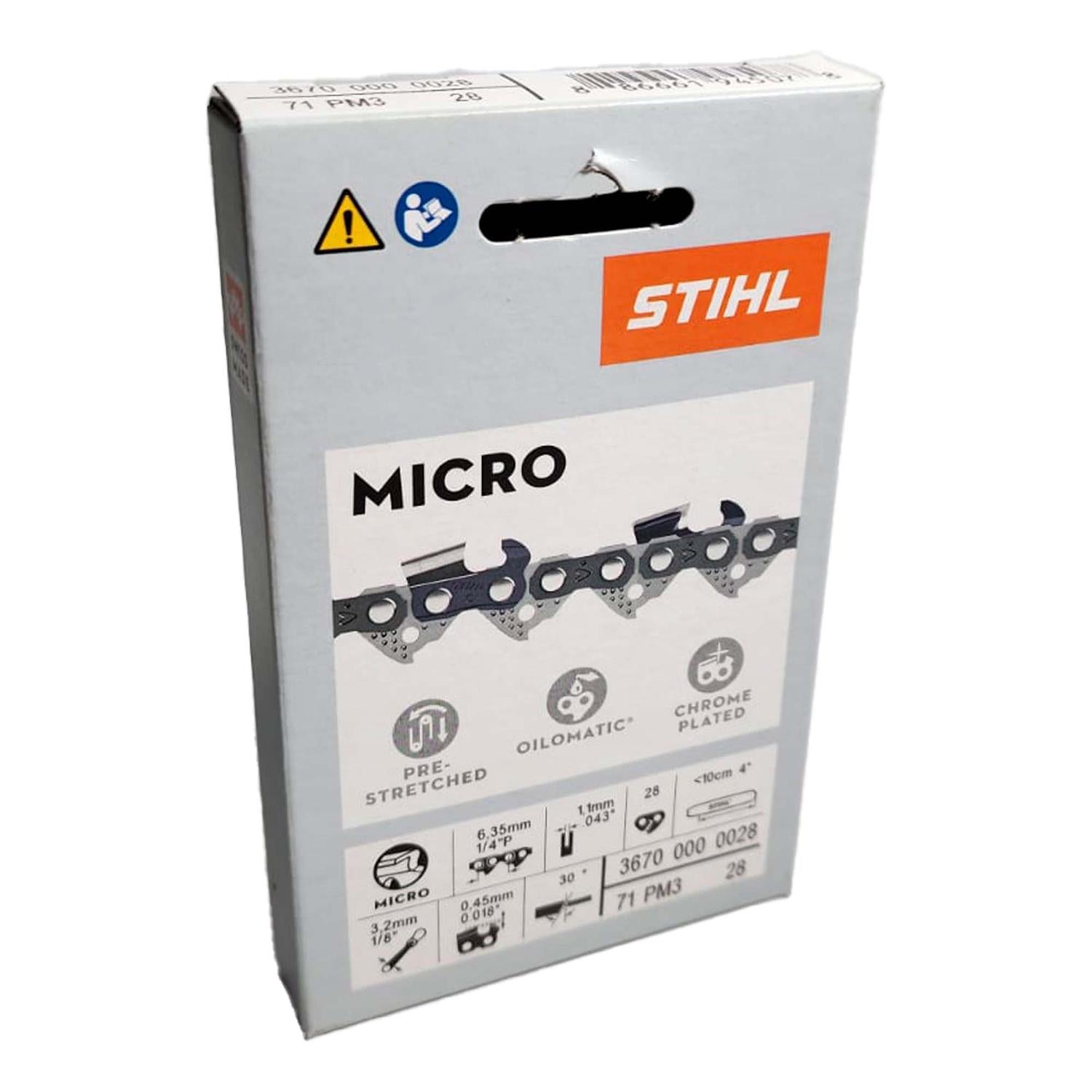 Cadena Para GTA 26 / 4''/ 1,1mm / 1/4'' /28 Eslab - Stihl - Herram.cl