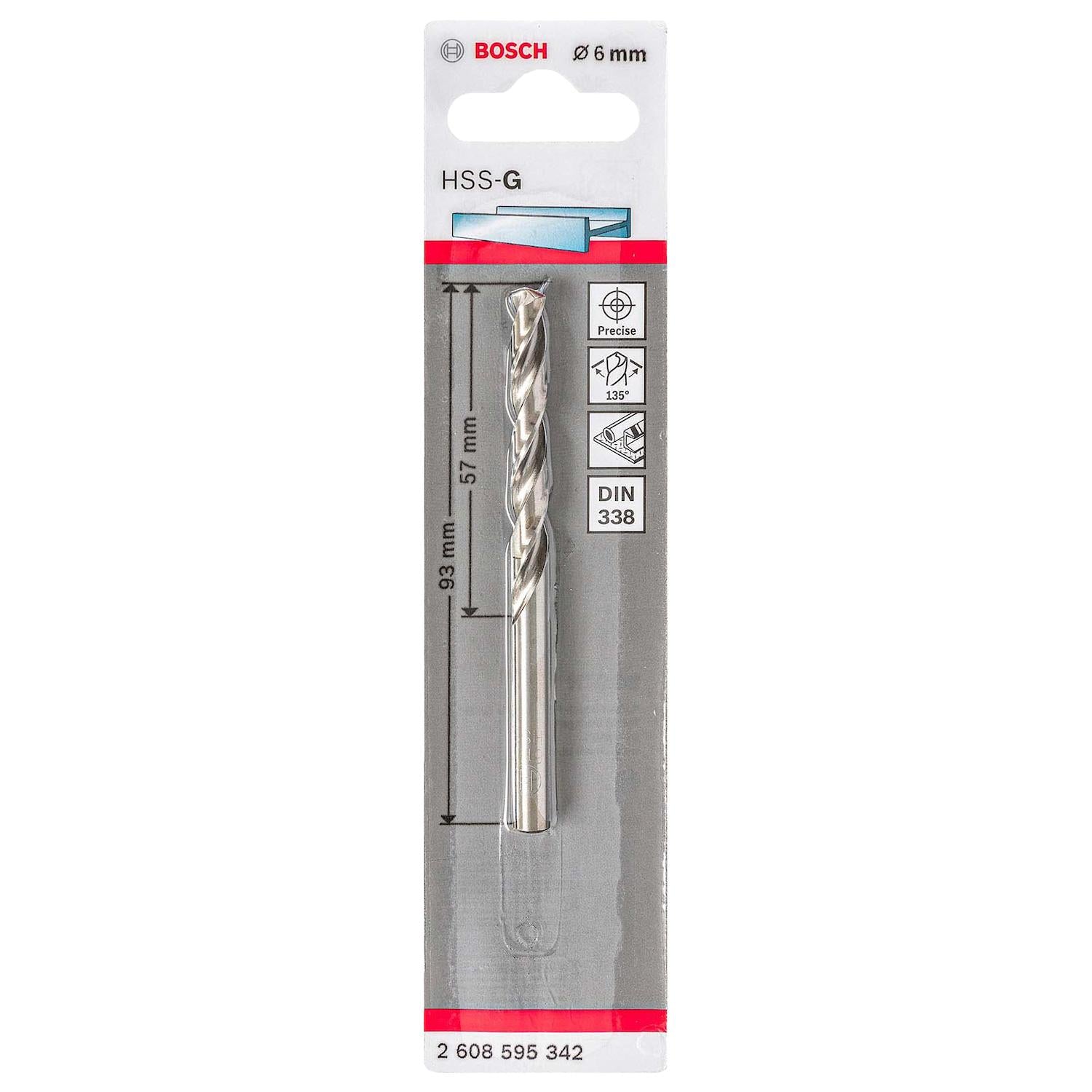 Broca Metal HSS - G 6.0mm - Blister - Bosch - Herram.cl