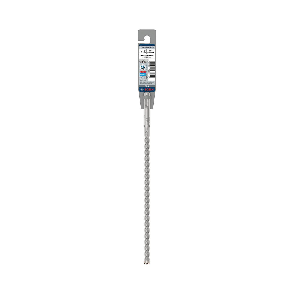 Broca Hormigón Bosch PRO SDS-Plus-5X 8x260mm 4 Filos - Herram.cl