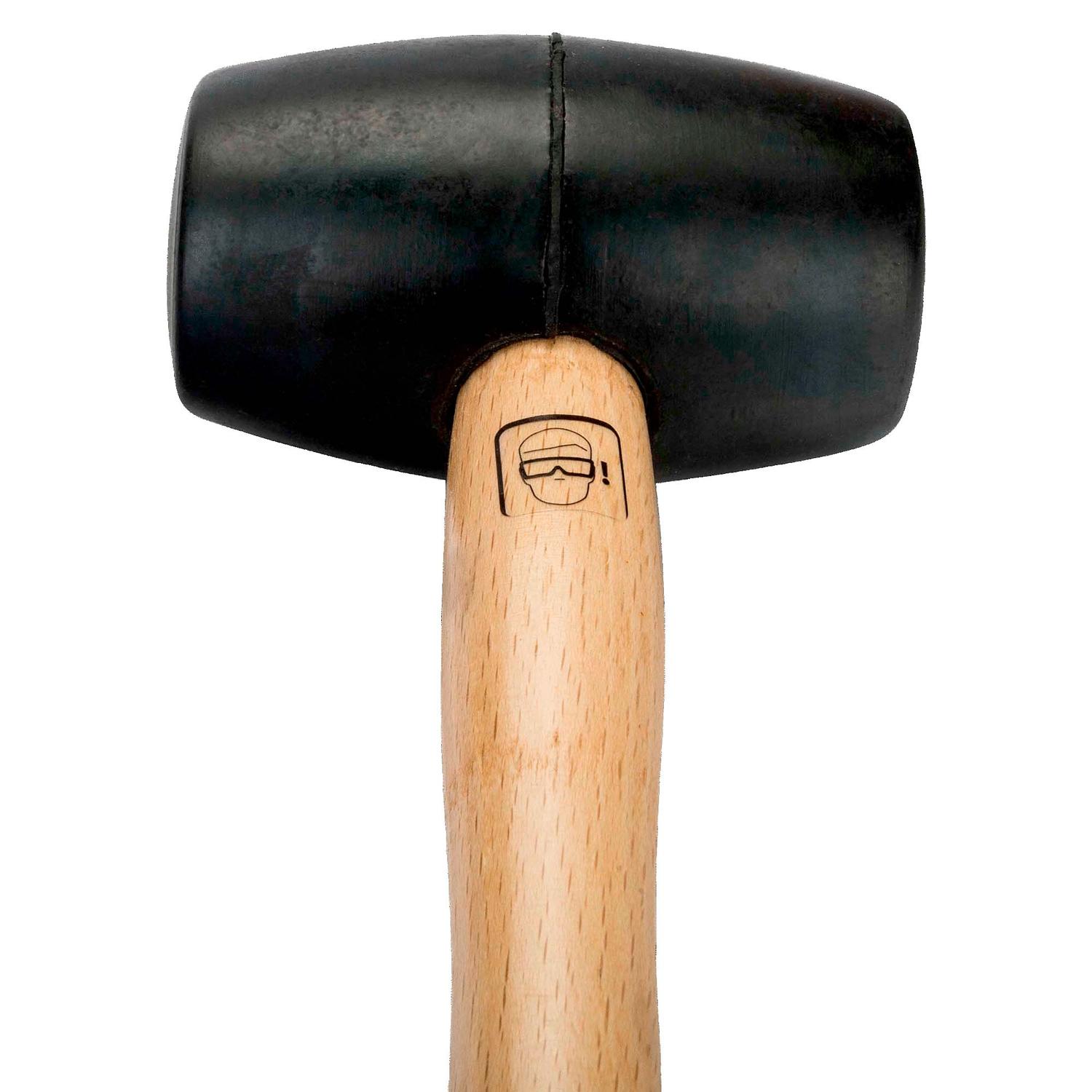 Martillo Mazo de goma con mango de madera 65mm 16 OZ - Bahco - Herram.cl