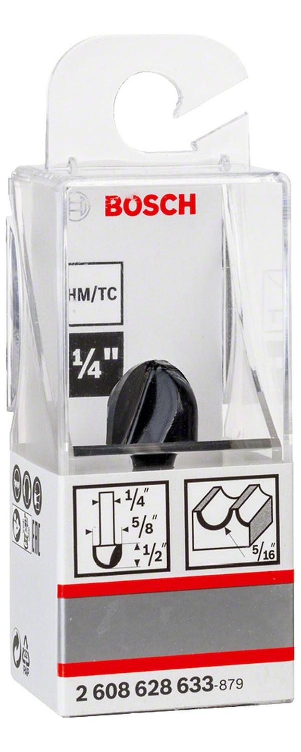 Fresa De Media Caña 1/4, R1 8mm, D 15,9mm, L 12,3mm Bosch - Herram.cl