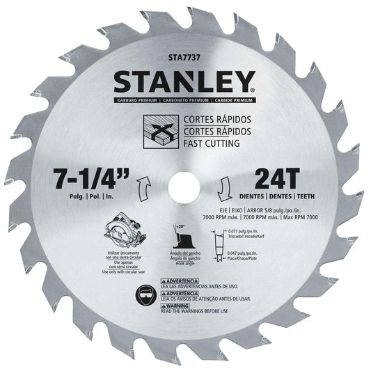 Disco Sierra Circular 7-1/4'' 24 Dientes STA7737 - Stanley - Herram.cl