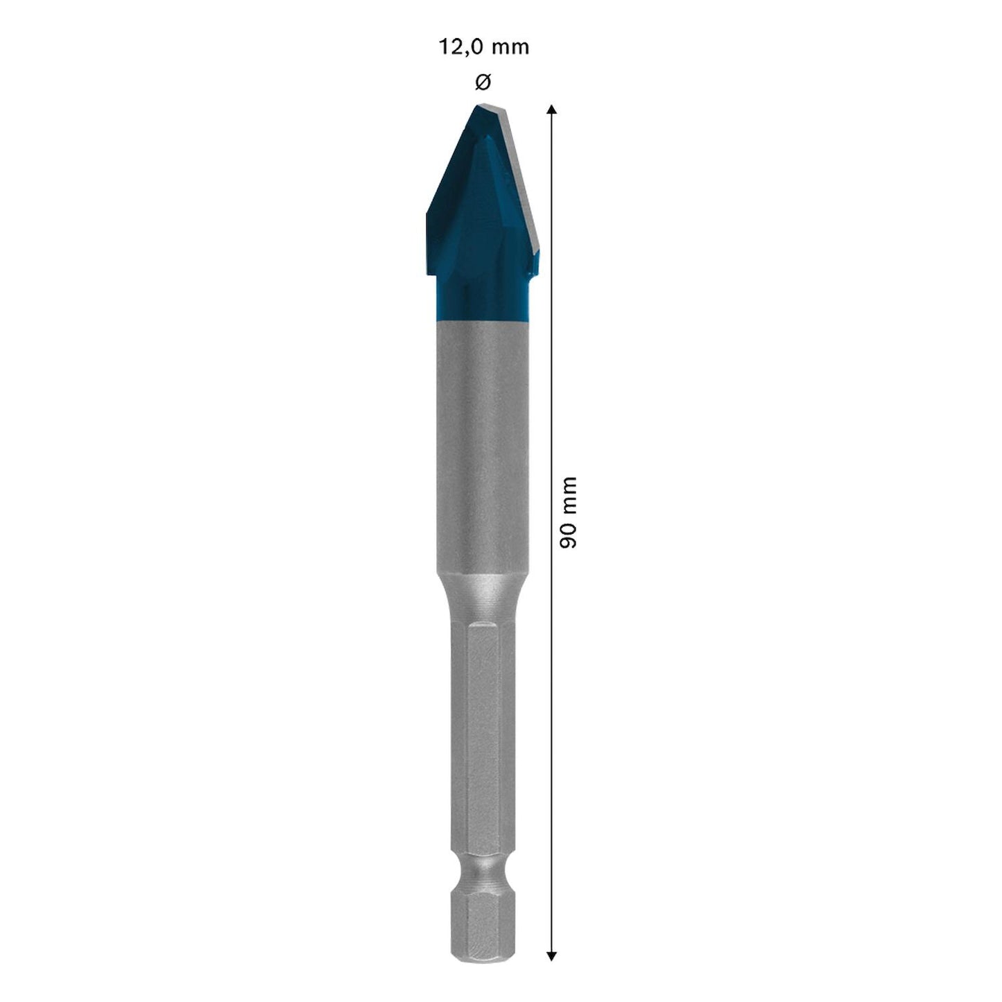 Broca para Porcelanato Expert Hex - 9 HardCeramic 12 X 90mm - Bosch - Herram.cl