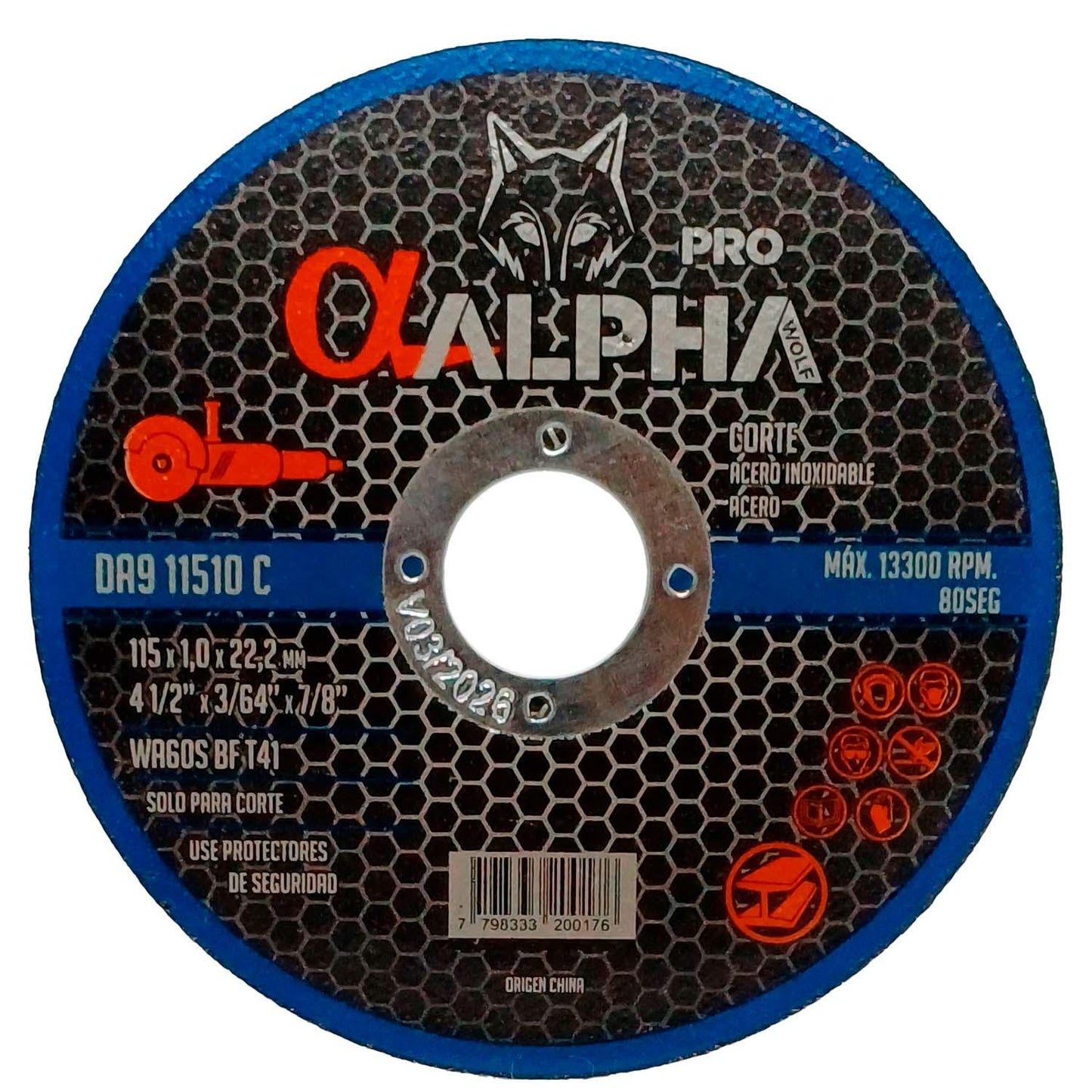 Pack 50 Discos de Corte 4 1/2''x 1mm - Alpha Pro - Herram.cl