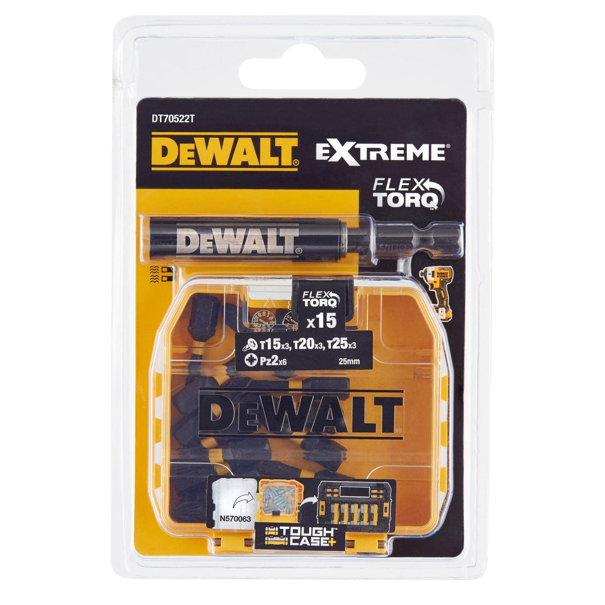 Juego De Puntas FLEX TORQ 15 Pzas - DeWALT - Herram.cl