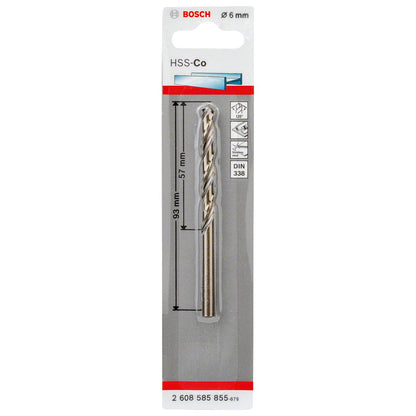 Broca Metal HSS - Co 6.0mm - Blister - Bosch - Herram.cl